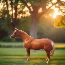 Vintage Breyer Molding Co Traditional Chestnut Horse Flaxen Mane Tail 11