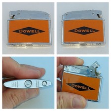 Vintage 1950's Warco Lighter Dowell Oil Field Chemical Service Orange Black Sign picture