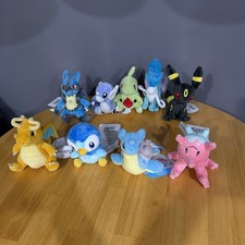 Lot of 9 Official Pokemon Center Sitting Cuties Plushies- New picture