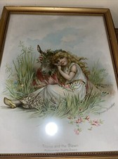 Midsummer Nights Dream 1890 Titania & her Clown - VINTAGE  by Frances Brundage picture