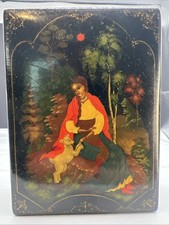 Vintage 1978 Russian Lacquer Box Palekh Alenushka Signed USSR Fairy Tale Papier picture
