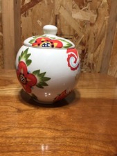 Tabletops Lifestyles Amelia Hand Painted Lidded Sugar Bowl Italian Ceramic picture