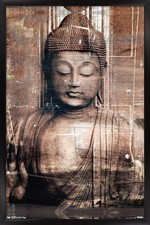 Trends International Thai Buddha Wall Poster 22.375 x 34 Black Framed picture