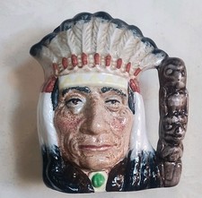 Vintage 1966 Royal Doulton North American Indian D6614 Character Toby Mug