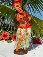 Vintage 1970’s Hawaiian HULA Girl w/ukulele Figurine 11” made in Japan picture