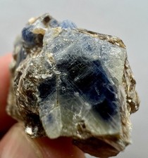 61ct.Natural Blue Sapphire Crystal Cluster on Mica Matrix - Afghanistan Specimen picture