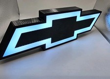 Chevy Chevrolet Light Sign Decor Man Cave LED Lightbox USB Powered shop picture