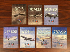 American Airlines 100th Anniversary Trading Card Complete Set (7) *MINT* picture