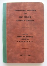 Vintage 1950 Philadelphia Bethlehem New England Railroad List of Sidings Book picture