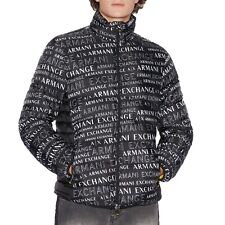 NWT : A|X ARMANI EXCHANGE Mens Logo Print Quilted Puffer Jacket : Black: S - XXL picture
