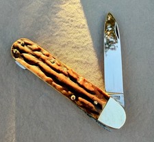 Vintage Anton Wingen Jr Solingen Germany Stag Single Blade Locking Knife picture