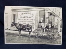 Antique Reprint Photo College Ave Pharmacy Waterville, Maine 1920s Rhoades Dairy picture