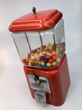 Vintage 50’s - 60’s Oak Acorn Gumball Candy Machine 5 Cents W/Key  (F6) picture