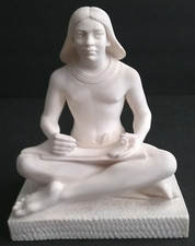 Vintage Statue of Egyptian Royal Scribe Seated signed by artist A. Giannelli picture