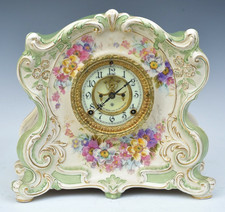 Antique Ansonia Mantel Clock,  Royal Bonn Case, TESTED, circa 1890 picture