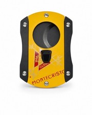 Montecristo Yellow & Black Double Blade Double Guillotine Cigar Colibri Cutter picture