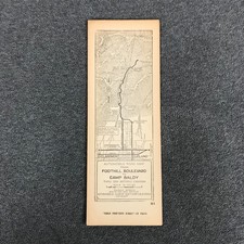 1918s AAA Auto Club Strip Map Foothill Boulevard to Camp Baldy California #81  picture