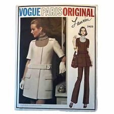 Vogue Paris 2423 Lanvin Jumper Mini Skirt Scoop Neckline 70s Size 10 Bust 32.5” picture