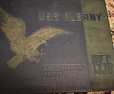 U.S.S.  U.S. ALBANY CA-123 Yr. 1956 MEDITERRANEAN Navy CRUISE BOOK... picture