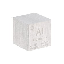 Aluminum Cube Aluminum Metal Element High Density Block Pure Periodic 1 Inch picture