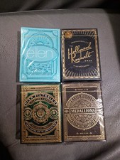 Lot Of 4 Theory 11 Unopened Decks Ellen - Hollywood Roosevelt - High Victorian - picture