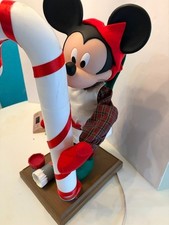 Santa's Best Animated Mickey Mouse Painting Candy Cane Works  1996 VTG picture