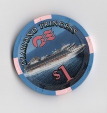 Princess Cruises Diamond Princess $1.00 Casino Chip Pristine picture