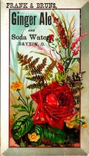 Vintage 1880's Frank & Bruns Ginger Ale Antique Victorian Trade Card Dayton, OH picture