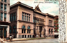 Public Library Building Indianapolis Ind Indiana postcard  pm 1906 picture