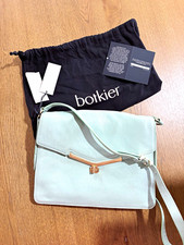 Botkier Blue Medium Crossbody Bag Gold Hardware Zip Closure w/ Dust Bag picture