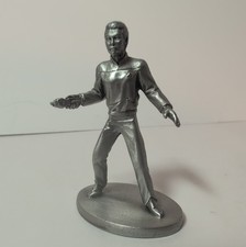 VTG Star Trek Pewter Commander Riker 1993, Rawcliffe Pewter RF-1764, Signed picture