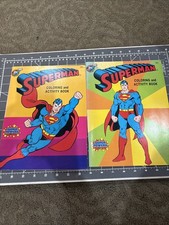 2 1987 SUPERMAN Fiftieth Birthday Unused Coloring Books picture
