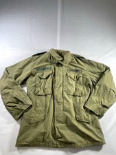 Vintage US Army M65 Field Jacket OG-107 Medium Long Berlin Patch Vietnam Era picture