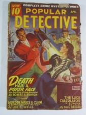 Popular Detective Pulp April 1946  GD/VG Classic Sci-Fi / Horror Cover cover picture