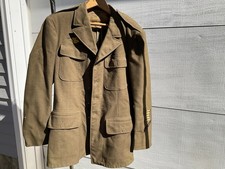 US Army Ike Men's Wool Jacket Regular Size, Brown, WWII Uniform, 1940s Vintage picture