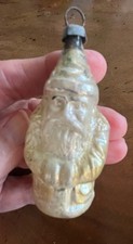 Antique German Santa Figural Glass Christmas Ornament Gold 3