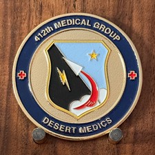 412th Medical Group Desert Medics Commander Presented Challenge Coin  1#49 picture