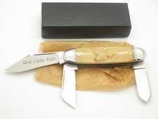 Vintage Queen Cutlery Dan Burke Cattle King Bone BG-42 Stockman Folding Knife picture