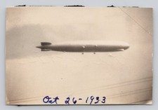 Vintage Photo LZ 127 Graf Zeppelin Blip 1933 Date of Chicago World's Fair 2