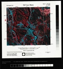 JN USA 1992 NASA Landsat Satellite Image – Old Town, Maine Aerial Survey Map picture