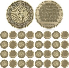 40 Pcs Christian Challenge Coins Metal Prayer Gifts,Vintage picture