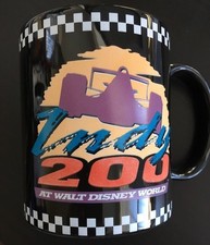 Walt Disney World Indy 200 Inaugural Race Coffee Mug Cup Ceramic 1996 Vintage picture