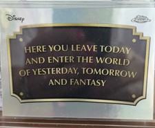2025 Topps Disneyland 70th Chrome Entrance to the Magic EM-1 Plaque Disney picture