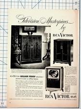 Vintage 1950s RCA Victor TV Ad Million Proof Television Regency Provincial picture