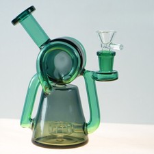 New 6.9'' Glass Bong Vortex Recycler Tornado Hookah Water Pipe Bubbler Beaker picture