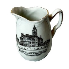 VANCOUVER WA WASHINGTON Antique COURT HOUSE Souvenir TRINKET CREAMER picture