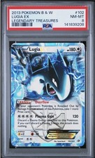 Lugia EX Legendary Treasures Ultra Rare Card 102/113 Black White, PSA 8 picture