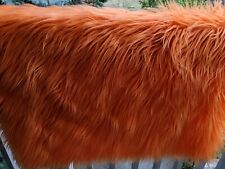 Halloween décor Orange Long Pile Faux Shag Fur polyester piece of Fabric 36