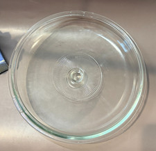 Vintage Pyrex Clear Glass Casserole Lid #35 Ribbed 10.5