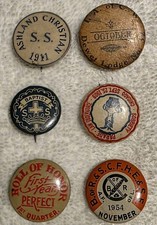 Antique Celluloid Pinback Lot Chicago Temperance 1909 Labor Union Lodge Geraghty picture